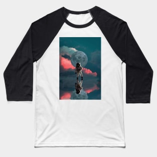 Astronaut on the moon Baseball T-Shirt